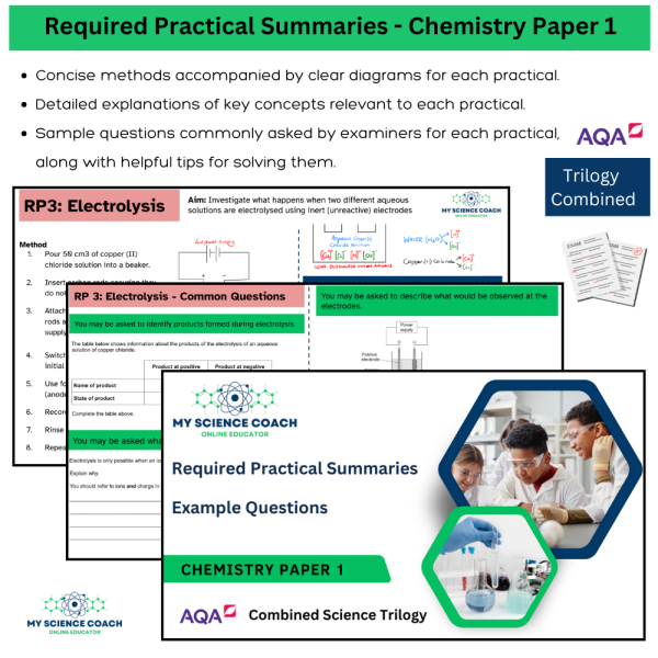 Chemistry Paper 1 - Combined Science Required practical student workbook.